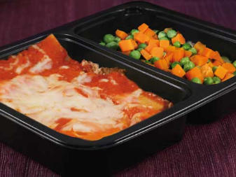 Beef Lasagna with Peas & Carrots